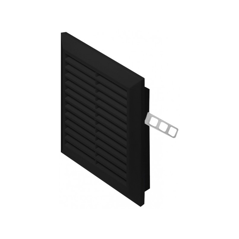 Решетка с фланцем и сеткой от насекомых Awenta Classic T48CZ (14x17) черная